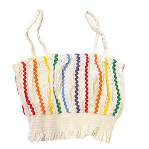 English Factory ric rac smocked top, XS